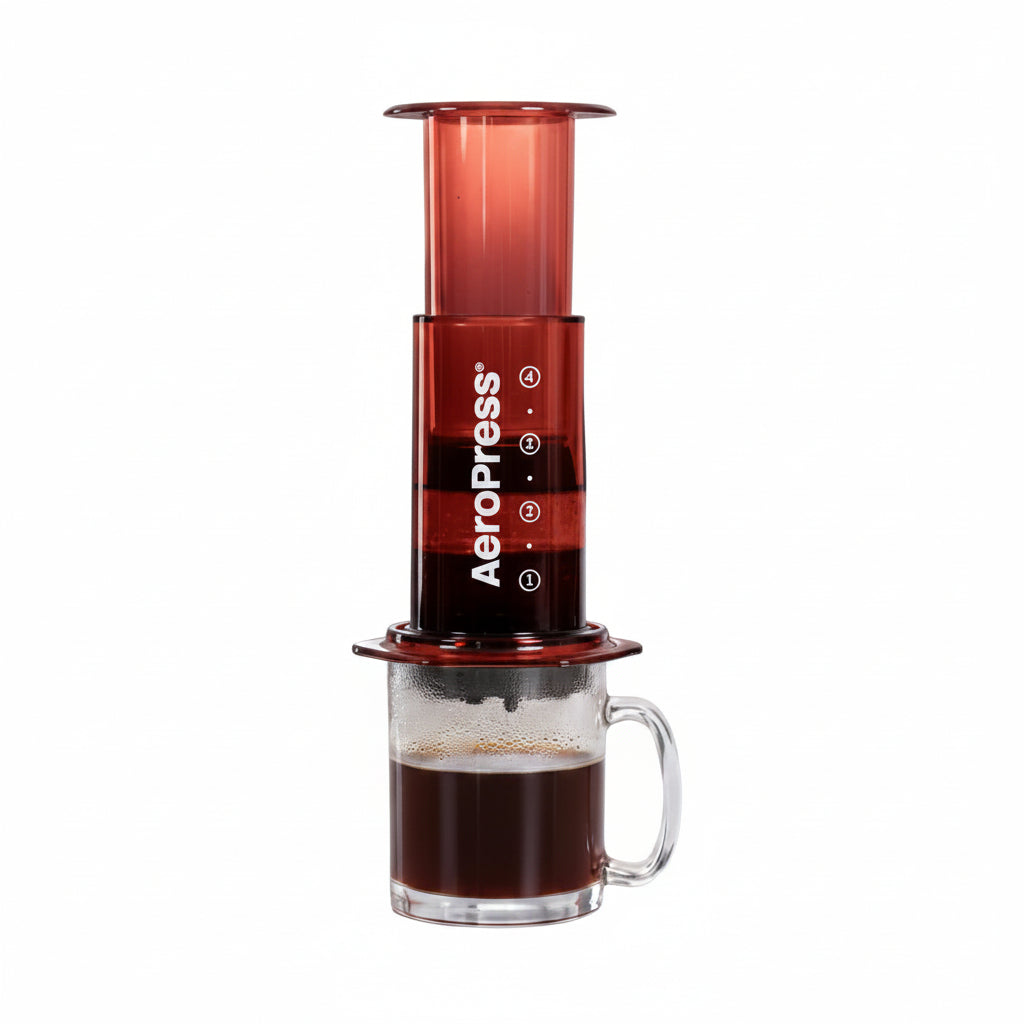 Aeropress Clear Red Coffee Maker Portable Barista Brewer