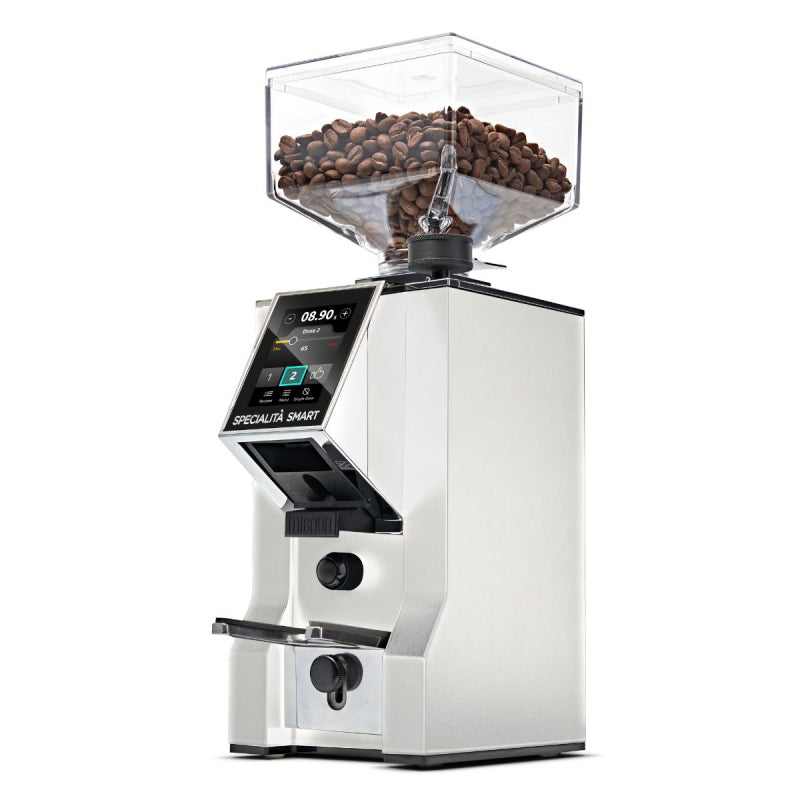 Eureka Specialita 55 Smart Coffee Grinder Product Colour White Side Facing View