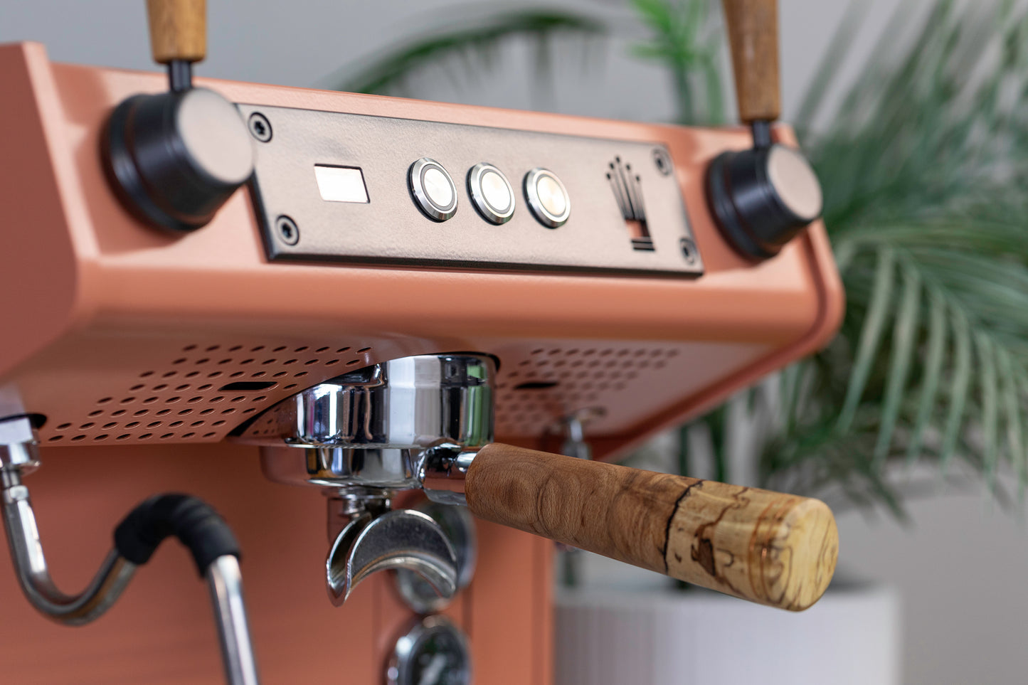 Conti Ace Espresso Coffee Machine Product Portafilter Closeup View