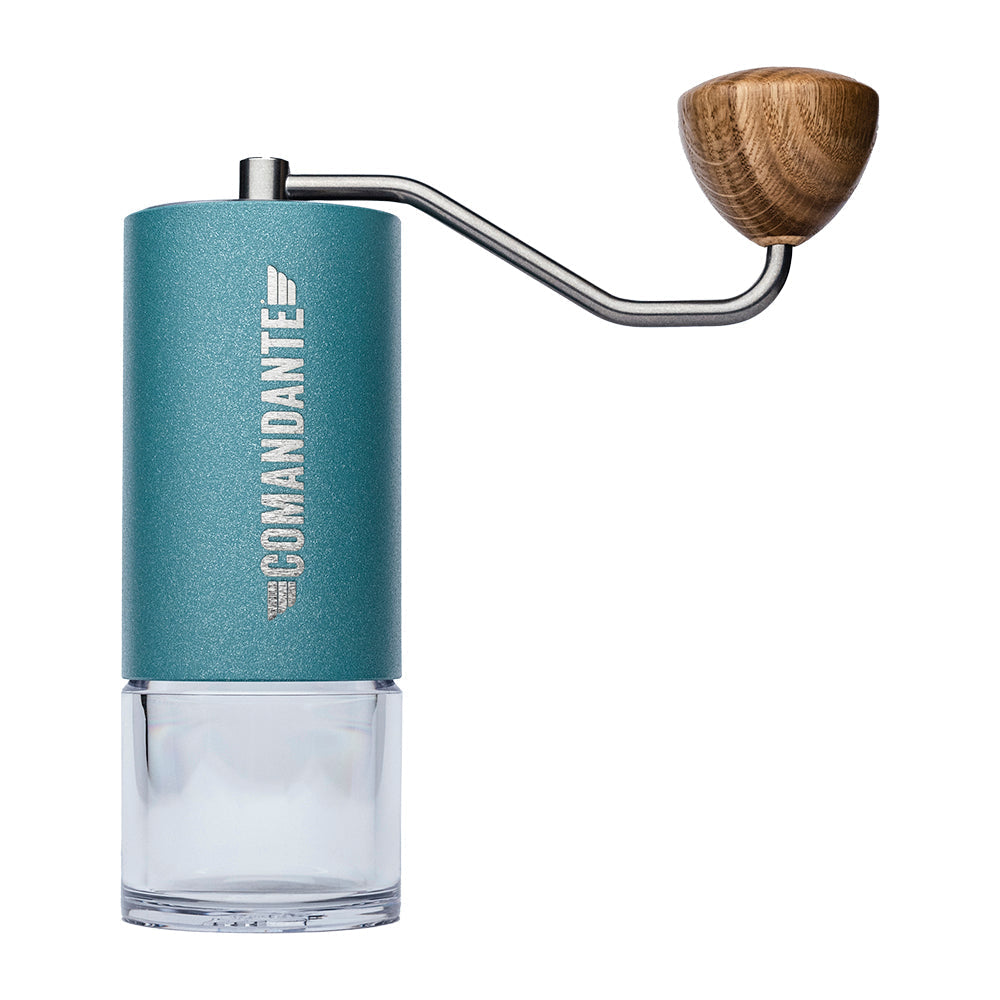 Comandante C40 Nitro Blade Coffee Grinder Product Colour Variant Alpine Lagoon Front Facing View