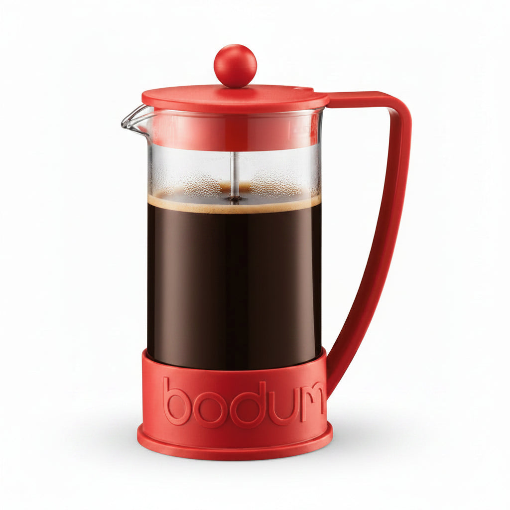 Bodum Brazil French Press Coffee Maker 8 Cup, 1.0 L, 34 oz Red
