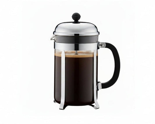 Bodum Chambord Coffee Maker 12 Cup 1.5L/51oz - Glass Mirror, Finish S/S Lid