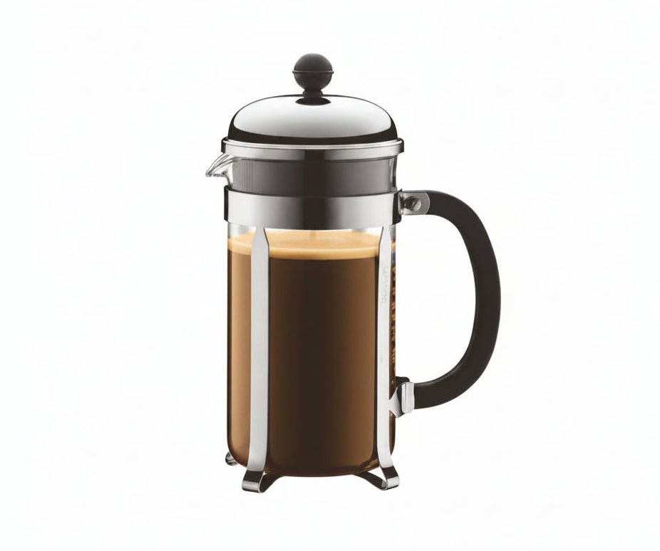 Bodum Chambord Coffee Maker 8 Cup 1.0L/34oz - Glass, Mirror Finish S/S Lid