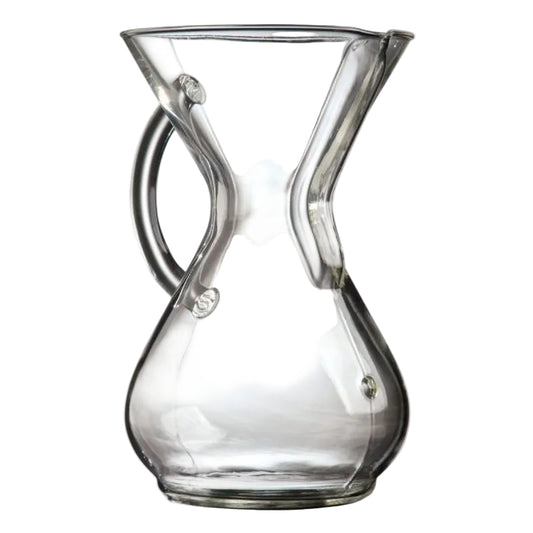 Chemex Pour Over Coffee Maker Glass Handle 6 Cup