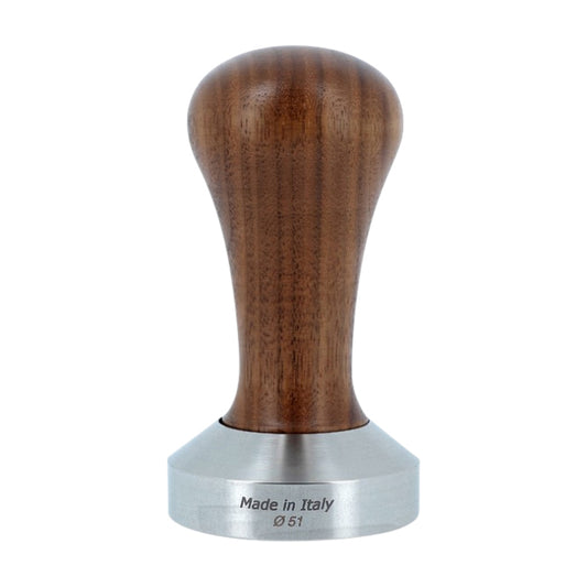 Domestic Wooden Coffee Tamp 51mm Wooden Handle, Stainless Steel Base