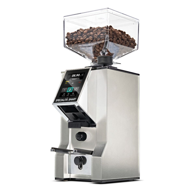 Eureka Mignon Specilita 55 Smart Coffee Grinder Product Colour Chrome Front Facing View