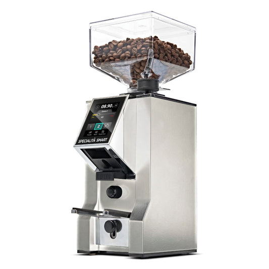 Eureka Mignon Specilita 55 Smart Coffee Grinder Product Colour Chrome Front Facing View