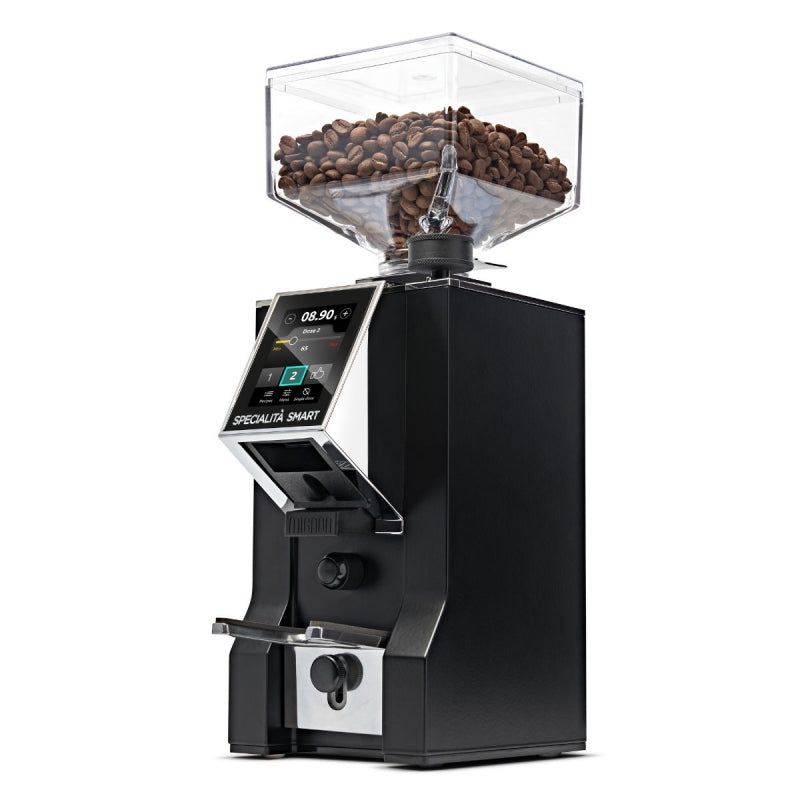 Eureka Specialita 55 Smart Coffee Grinder Product Colour Black Side Facing View