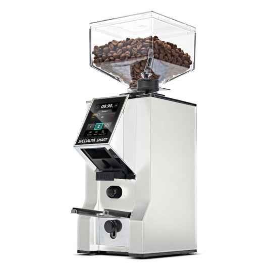 Eureka Specialita 55 Smart Coffee Grinder Product Colour White Side Facing View