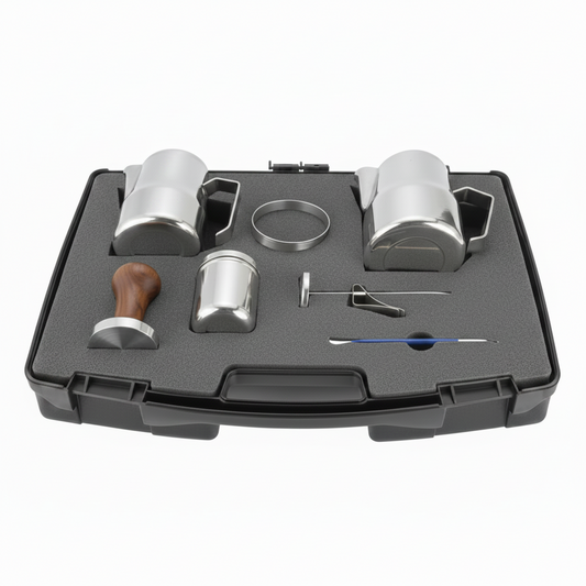 Motta Roma Barista Kit Open Presentation Box Showing Items