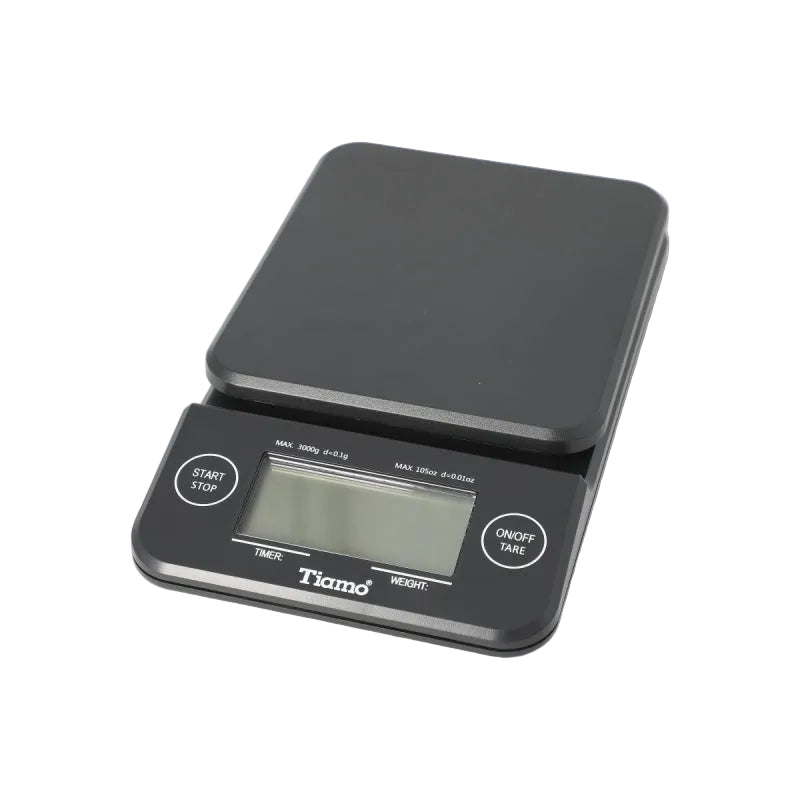 Tiamo Timer Coffee Scale Product Colour Black, Front Facing View