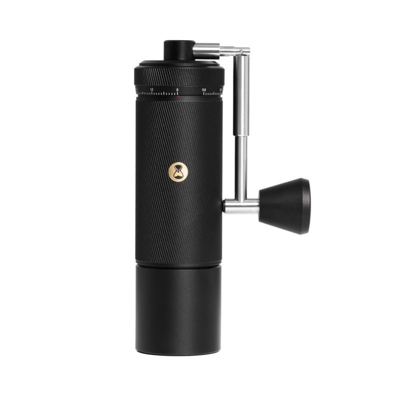 Timemore S3 Portable Hand Grinder Product Colour Black Front Facing View Handle Downward Position