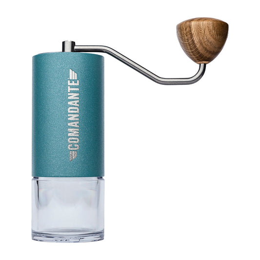 Comandante C40 Nitro Blade Coffee Grinder Product Colour Variant Alpine Lagoon Front Facing View